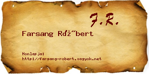 Farsang Róbert névjegykártya